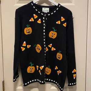 The Quacker Factory Halloween Cardigan Sweater